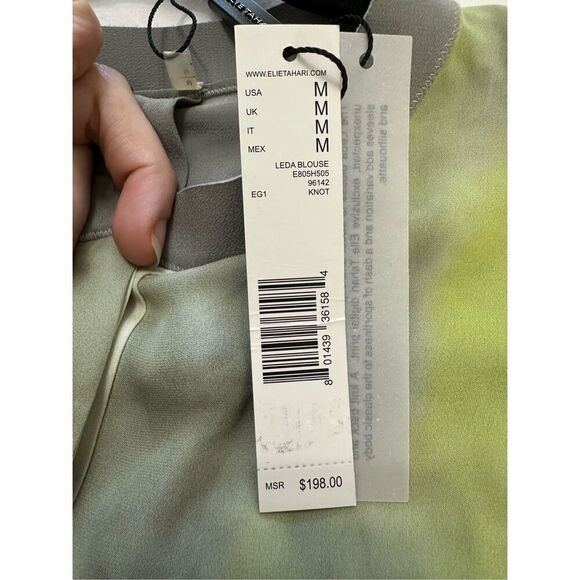 NWT Elie Tahari LEDA Silk BLOUSE Size M - Picture 8 of 11